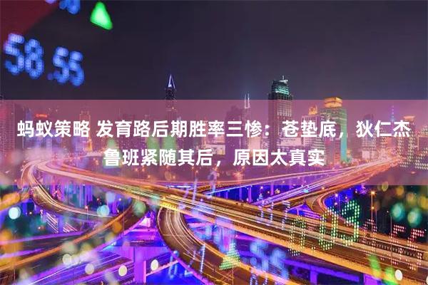 蚂蚁策略 发育路后期胜率三惨：苍垫底，狄仁杰鲁班紧随其后，原因太真实